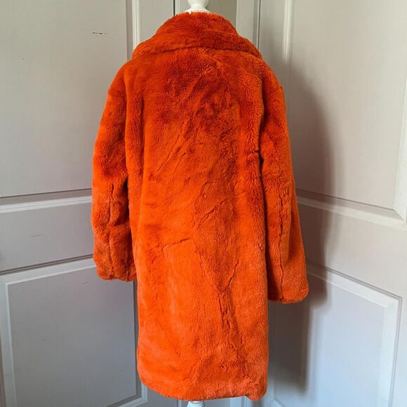 Bright Orange Imani Faux Fur Coat from APPARIS (size XS) - Picture 2 of 8